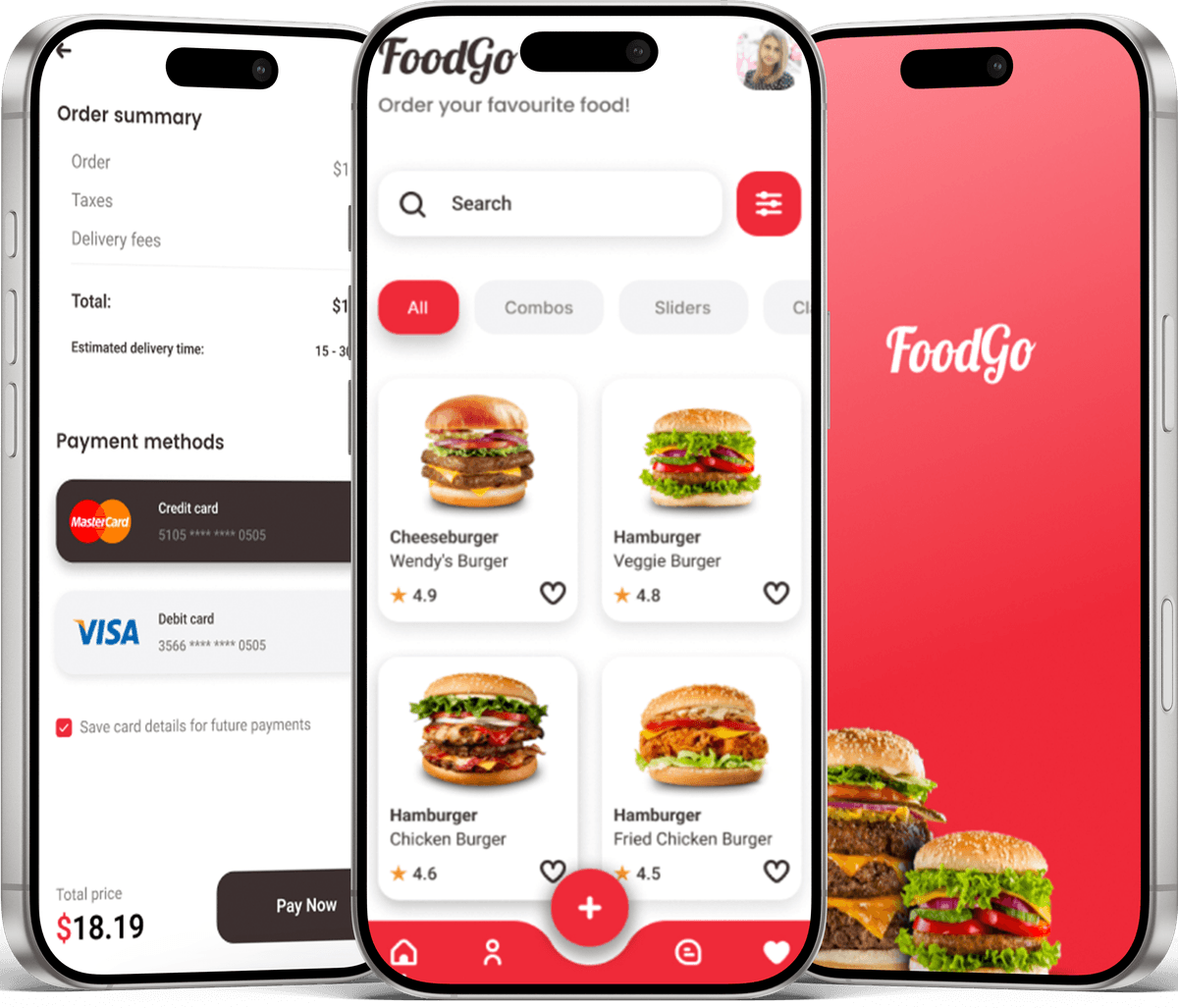 Mobile shop app with payment methods